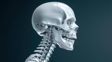 A 3d rendering of a human skeleton photo