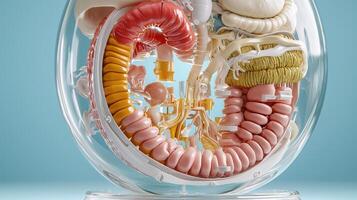 The human body in a glass jar photo