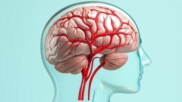 The brain and blood vessels photo