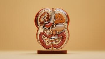 An image of a model of the human body photo