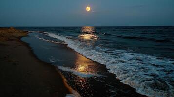 Moon over the sea photo