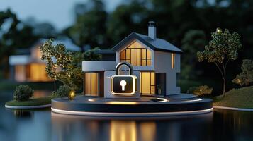 A house with a padlock on it photo