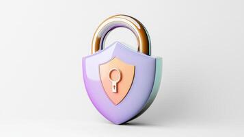 A purple and pink lock with a keyhole photo
