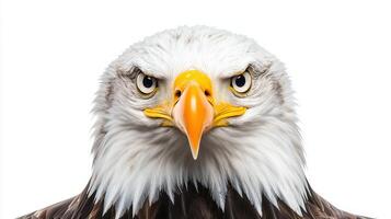 An eagle with a yellow beak and orange beak photo