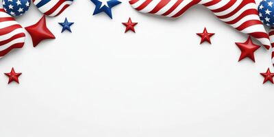 American flag background with stars and stripes photo