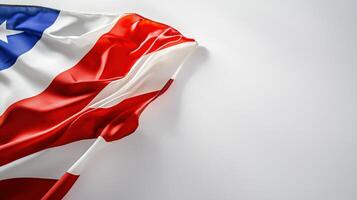 American flag on white background photo