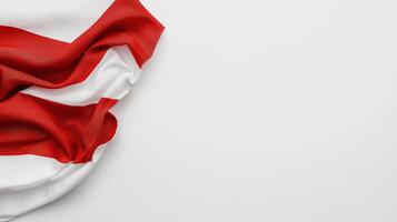 Flag of austria on white background top view photo