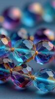 Colorful crystal beads showcase intricate details and vibrant hues suitable for crafting and jewelry making photo