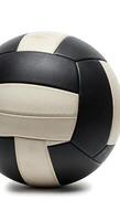 A black and white volleyball ball on a white background photo