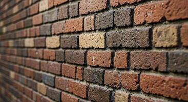 A brick wall is shown in this photo