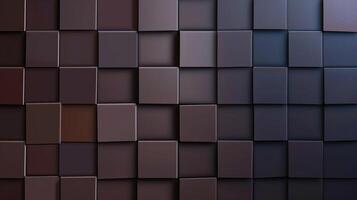A dark brown wall with squares of different sizes photo