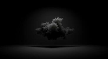 A black cloud is floating in the air photo