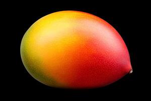 A large mango on a black background photo