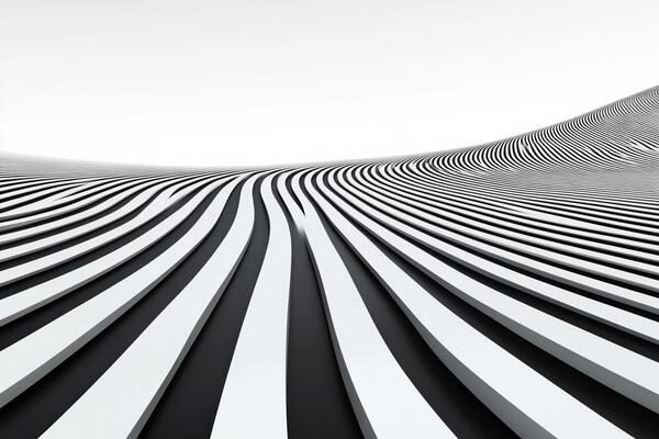 A black and white image of a wave pattern