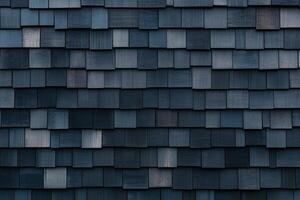 A close up of a dark blue roof with squares photo