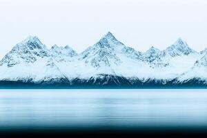 A large mountain range is seen in the distance photo