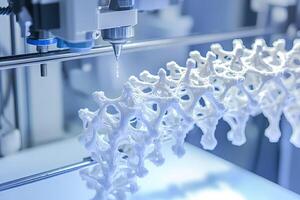 3d printer creating artificial spine model with innovative technology photo