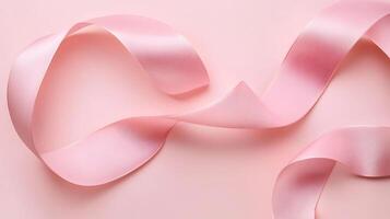 Abstract flowing ribbons on a soft pastel pink backdrop173 photo