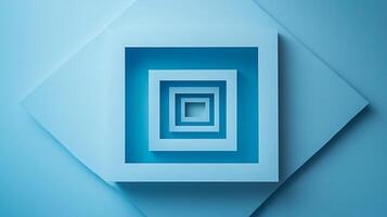 Subtle concentric squares on a soft blue backdrop3785 photo