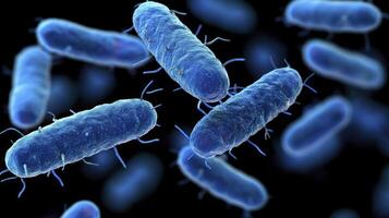 Bacteria are shown in this image photo
