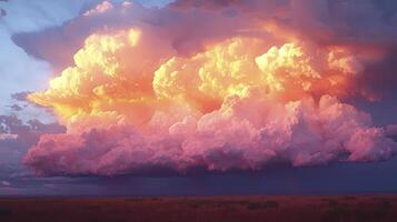 A large cloud is seen in the sky photo