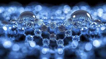 Water droplets are arranged in a pattern on a black background photo