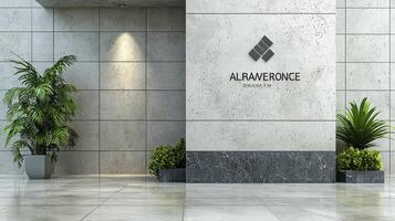 A modern office building with a sign that says alfresco photo