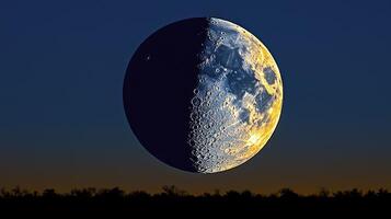 The moon is seen in the sky with a bright moon photo