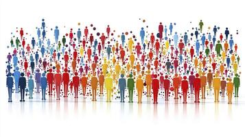 A group of people in a crowd photo