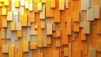 3d rendering of orange and yellow squares photo