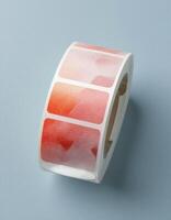 Pink and Red Gradient Label Roll photo