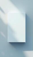 White box on a gray background with shadow photo
