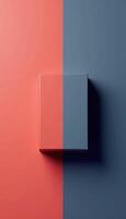 Two boxes on a red and blue background photo
