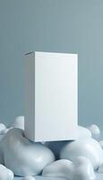 White box on the clouds 3d rendering photo