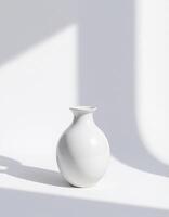 Minimal Vase with Classic Round Base in Shadow photo