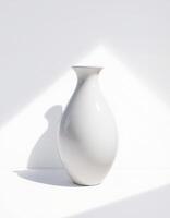 Smooth Long Neck Pot with Soft Rim photo