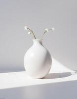 Minimal Bud Vase with Twin Curved Sprigs photo