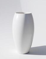 Tall Gloss Vase in Dramatic Studio Lighting photo