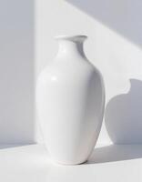 Tall Oval Vase with Gloss Light Reflection photo