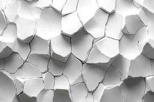 Abstract textured surface of fractured white stone. photo