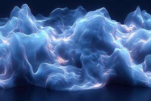 Abstract digital design of fluid, undulating forms. photo