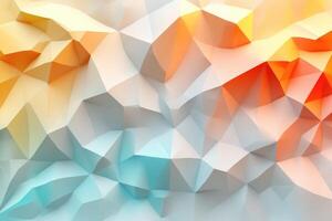 Abstract polygonal design with vibrant color transitions. photo