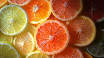 A bunch of oranges and lemons photo