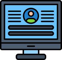 A computer monitor with a person on it vector