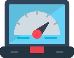 A laptop with a speedometer on it vector