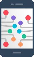 Mobile app for data visualization vector