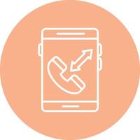 A phone with a phone call icon on it vector