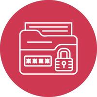 A red circle with a padlock and a credit card vector