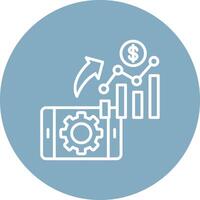 Mobile app development line icon vector