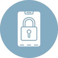 A phone with a padlock icon vector